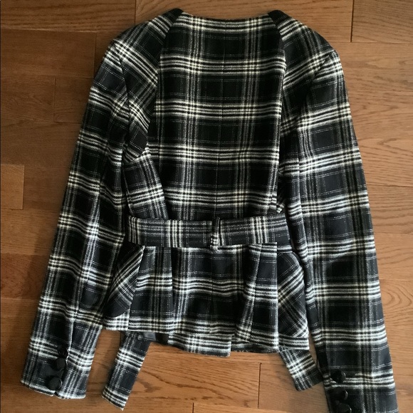 French Connection Plaid Belted Jacket - Picture 3 of 3